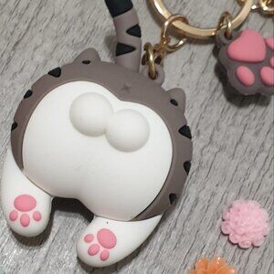 Cat Key Chain Kitten Key Ring Funny Kitty Key Ring Unisex Accessory Charm Gift